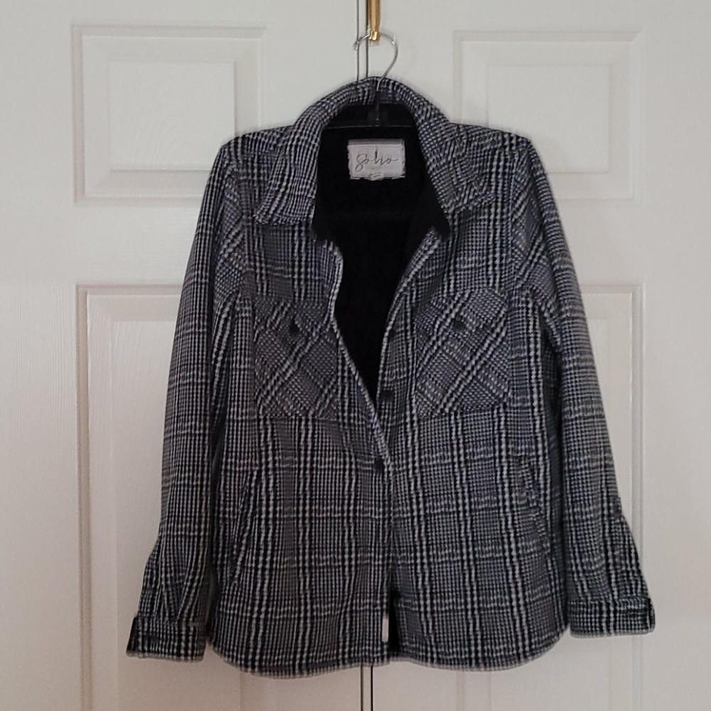 Fleece-lined shirt jacket